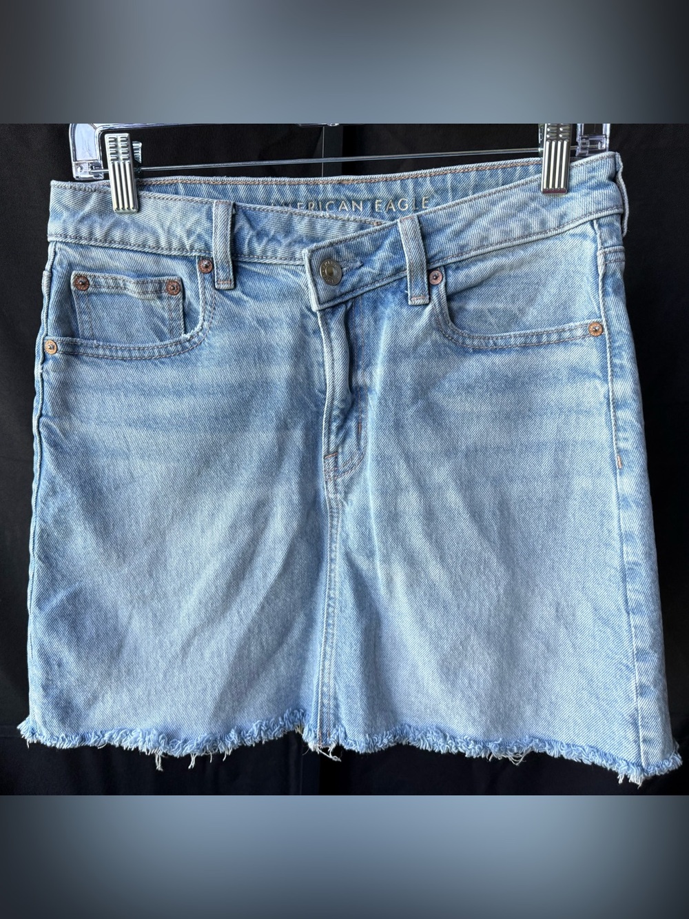 American Eagle Outfitters Light Wash Denim Mini Skirt
